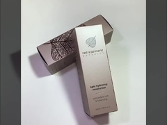 Taille personnalisée revêtement UV boîtes d'emballage cosmétiques de luxe crème avec papier métallique doré