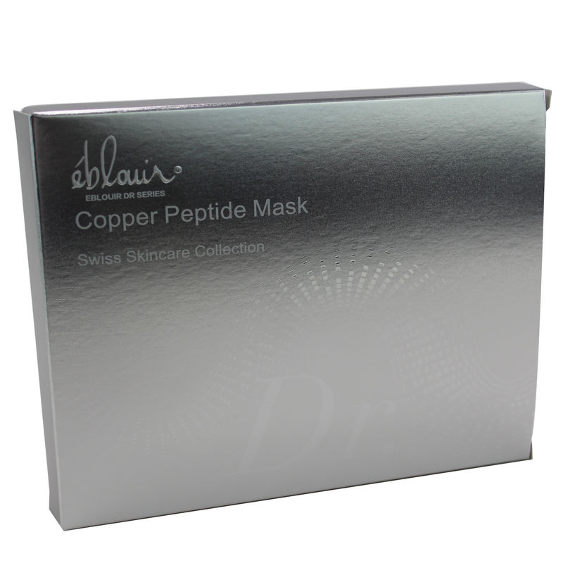 Boîte d'emballage de masque de beauté cosmétique de couleur argentée