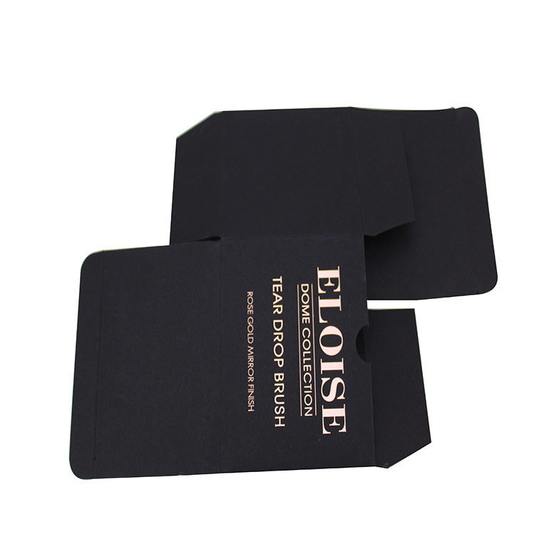Matte Noir Et Rose Or meilleur emballage cosmétique Boîte de papier pour pinceau de maquillage