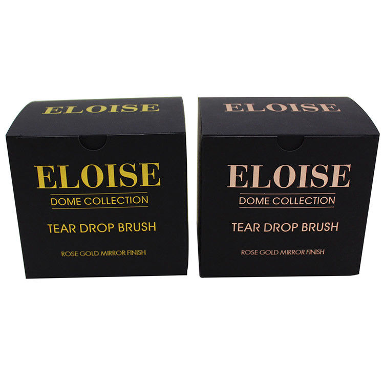 Matte Noir Et Rose Or meilleur emballage cosmétique Boîte de papier pour pinceau de maquillage