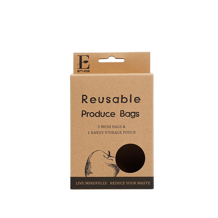 Boîte d'emballage de Brown Hang Tag Kraft Eco Friendly avec la fenêtre ronde