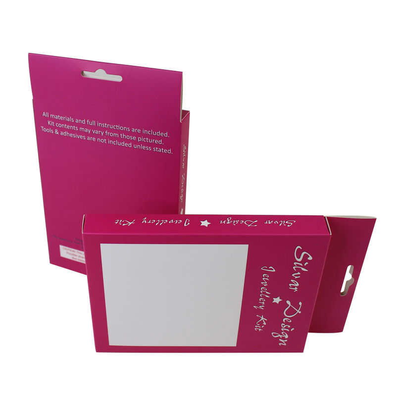 La boîte de papier faite sur commande au détail d'emballage de fenêtre a imprimé la couleur noire rouge avec Hagners