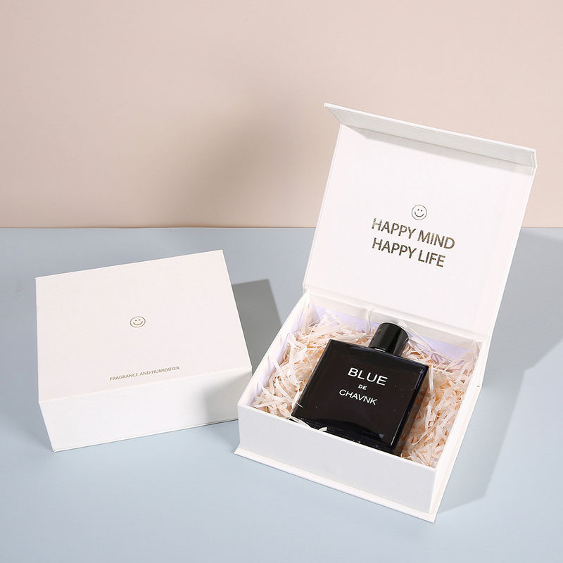 Boîte en carton écologique de taille personnalisée pour emballage de récipients cosmétiques pour parfums