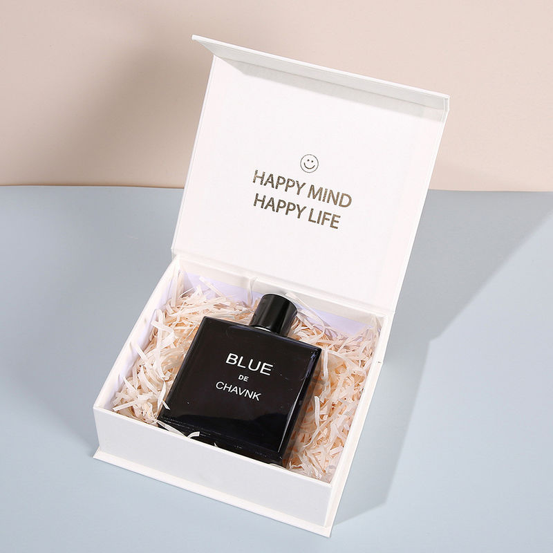 Boîte en carton écologique de taille personnalisée pour emballage de récipients cosmétiques pour parfums