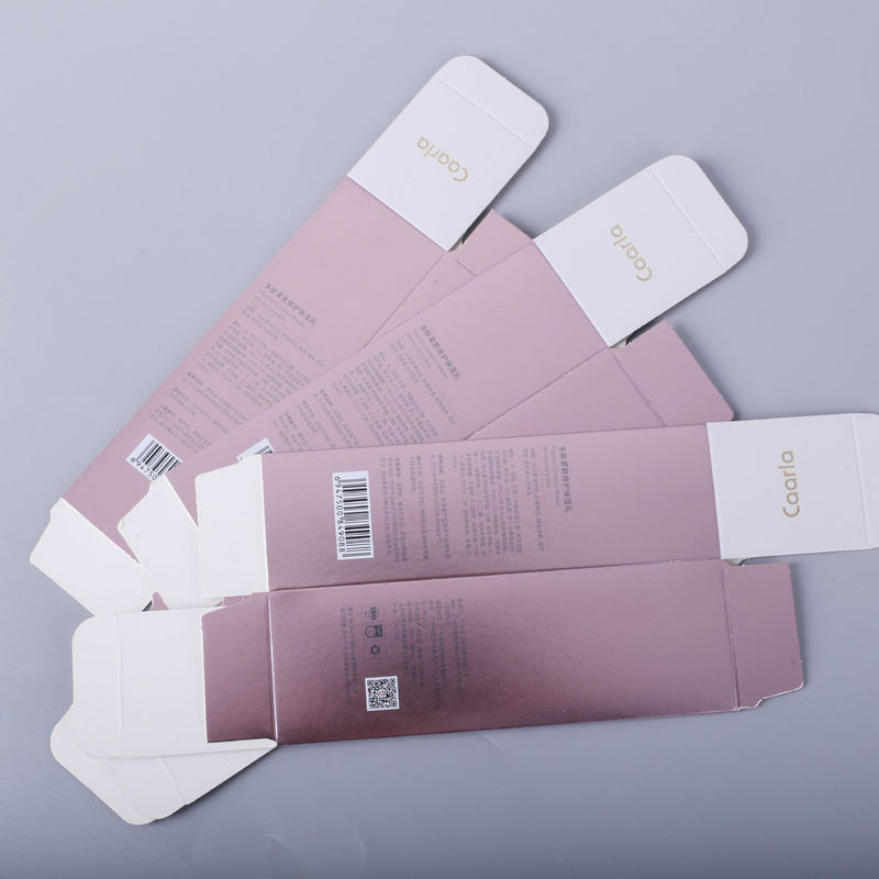 Des boîtes d'emballage de soins de la peau cosmétiques de luxe avec une couleur dorée rose