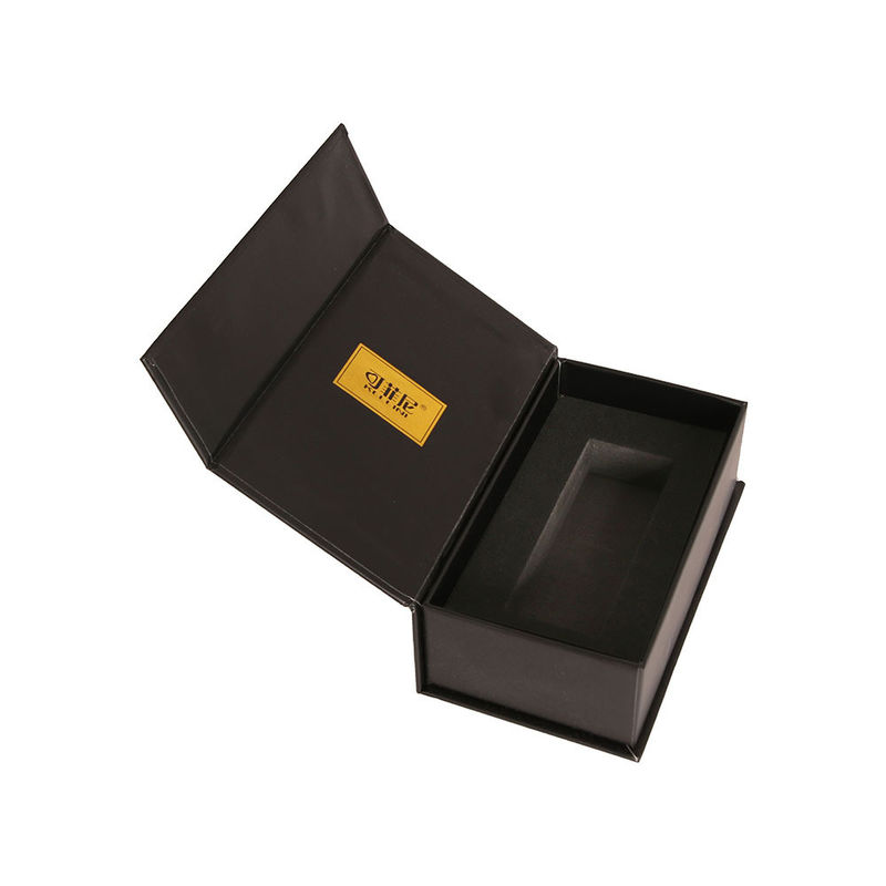 Boîte de luxe d'emballage de parfum de 8x8x15cm inondant la boîte de rangement noire de carton
