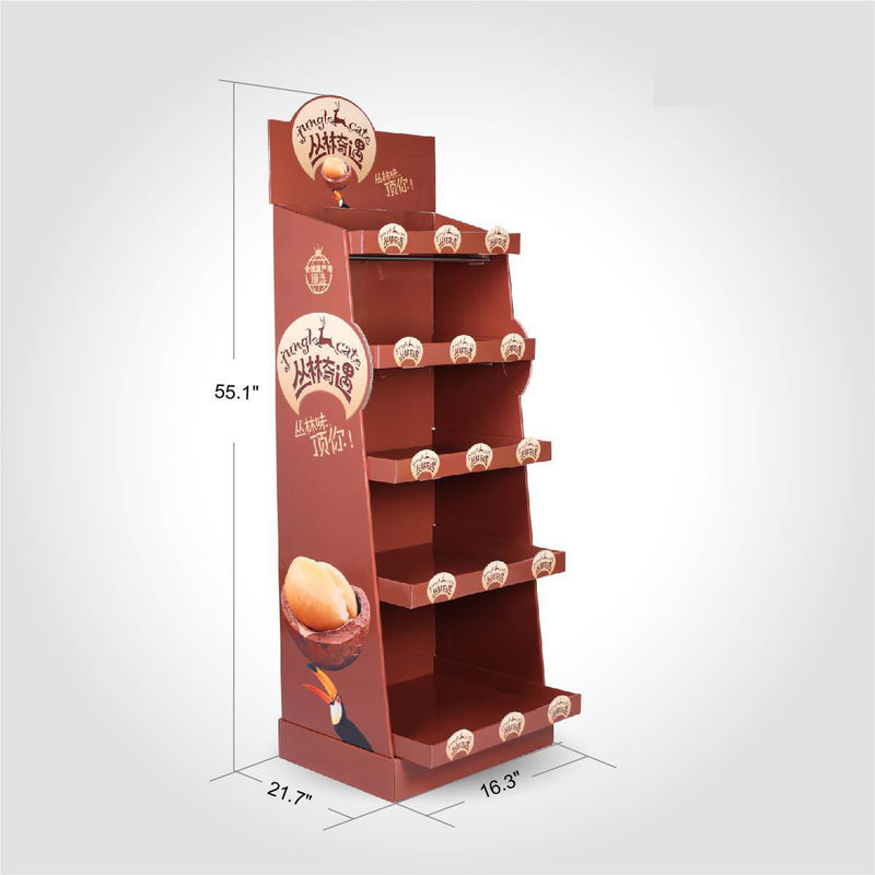 Présentoirs de produit de magasin d'affichage de carton de plancher contre- pour la vente au détail