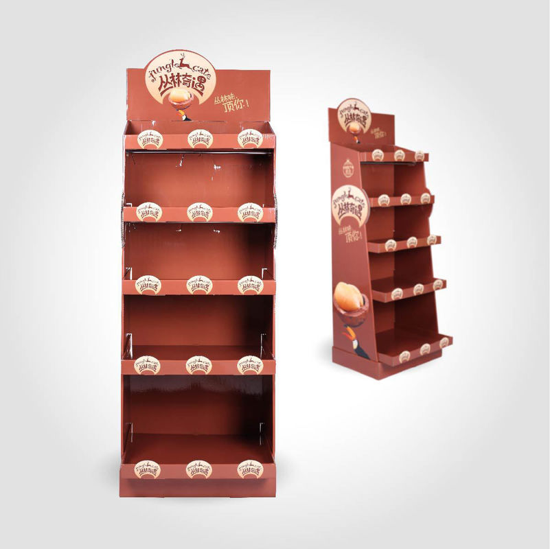 Présentoirs de produit de magasin d'affichage de carton de plancher contre- pour la vente au détail