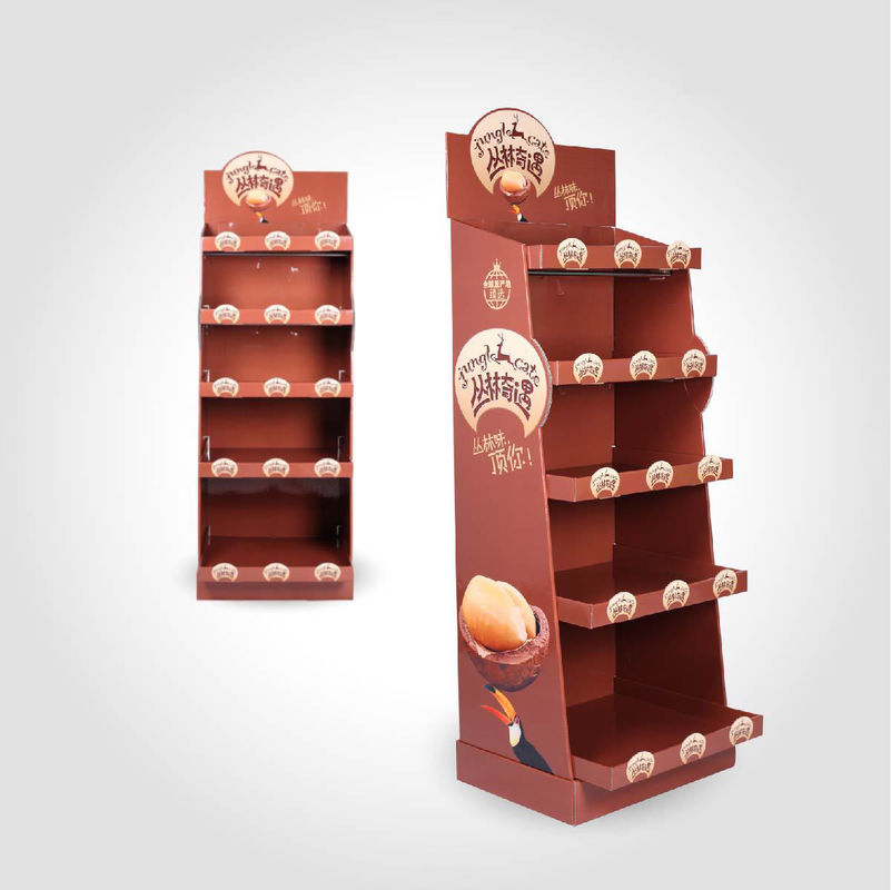 Présentoirs de produit de magasin d'affichage de carton de plancher contre- pour la vente au détail