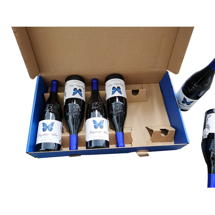 Les boîte-cadeau résistants d'annonce ont imprimé le vin fait sur commande coloré de 6 paquets