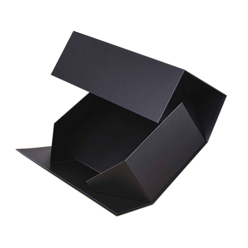 Le pliage de cartons noir personnalisé de cadeau de chocolat agite le couvercle avec fait sur commande imprimé