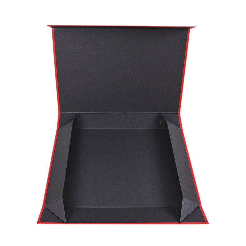 Le pliage de cartons noir personnalisé de cadeau de chocolat agite le couvercle avec fait sur commande imprimé