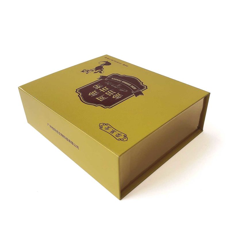 Boîte-cadeau magnétique imprimé par coutume marqué papier d'or métallique de boîte de produit