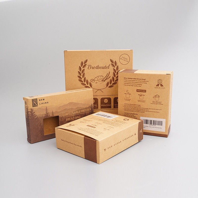 Boîtes écologiques de carton se pliant imprimant la couleur faite sur commande lumineuse pour le sac de pain