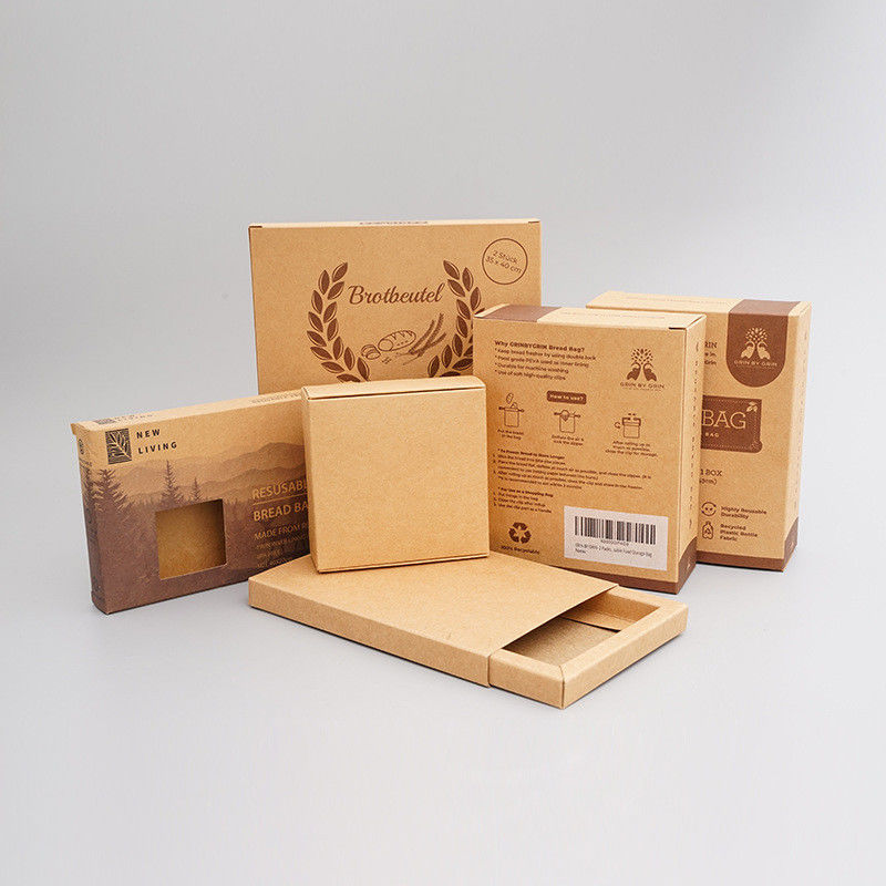 Boîtes écologiques de carton se pliant imprimant la couleur faite sur commande lumineuse pour le sac de pain