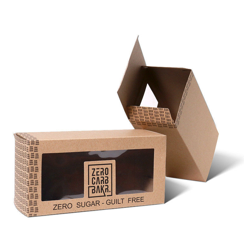 Boîte pliable de carton de papier de Brown emballage avec l'aluminium de luxe emboutissant la couleur
