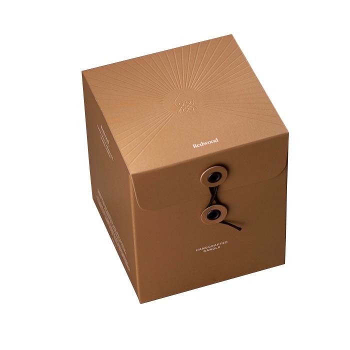 Le boîte-cadeau rigide élégant de vente au détail de bougie colore l'emballage d'oeillets