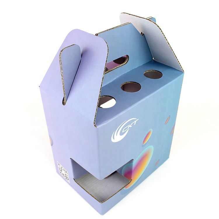 Boîte d'emballage de fenêtre de carton ondulé pour la bouteille de vin de 6 paquets