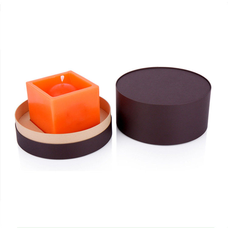 La boîte faite sur commande de rond de carton a imprimé la couleur noire pour la bougie parfumée