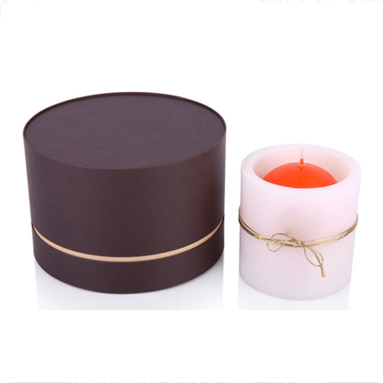 La boîte faite sur commande de rond de carton a imprimé la couleur noire pour la bougie parfumée