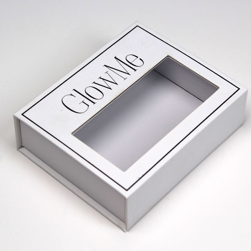 Petites boîtes cadeaux magnétiques en carton avec volets de fenêtre avec taille et logo personnalisés