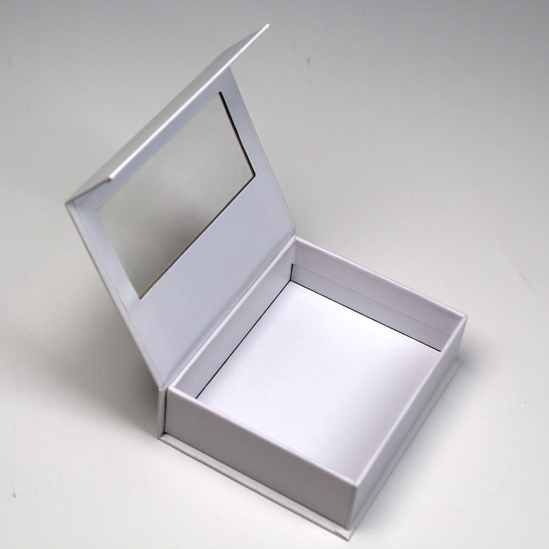 Petites boîtes cadeaux magnétiques en carton avec volets de fenêtre avec taille et logo personnalisés