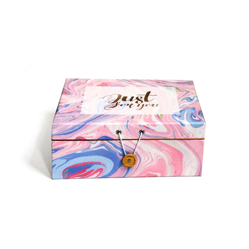Boîte de cadeau d'emballage coloré avec bouton crochet pour bouteille de parfum