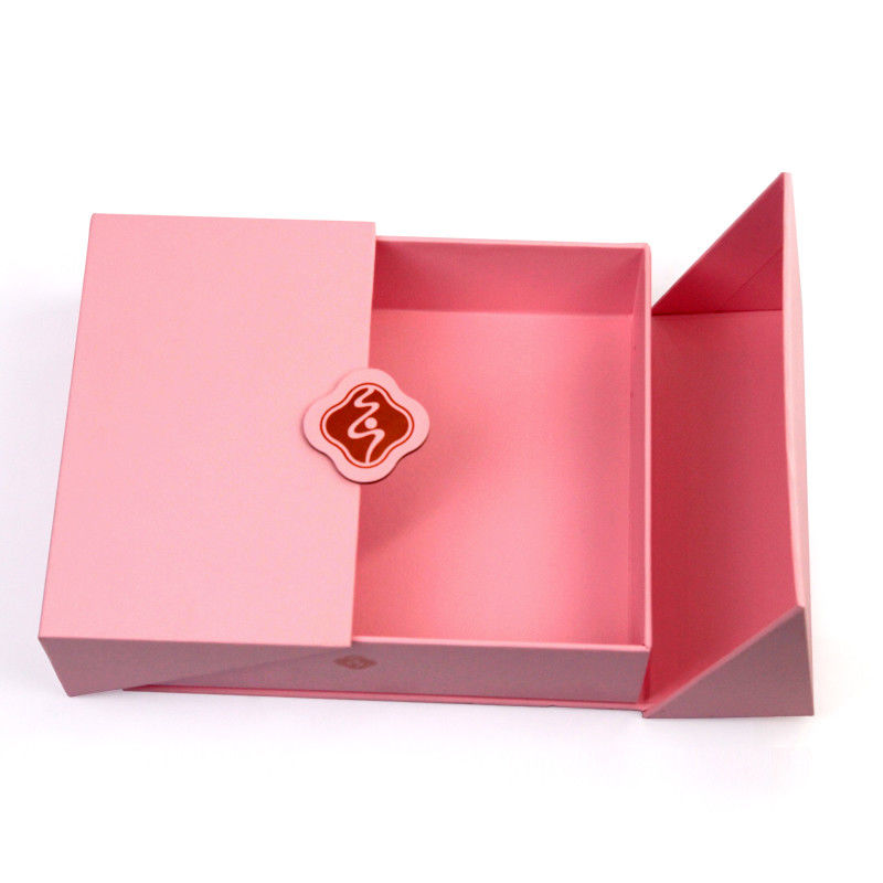 Boîte cadeau magnétique rose unique avec emballage de conception personnalisée pour les produits cosmétiques