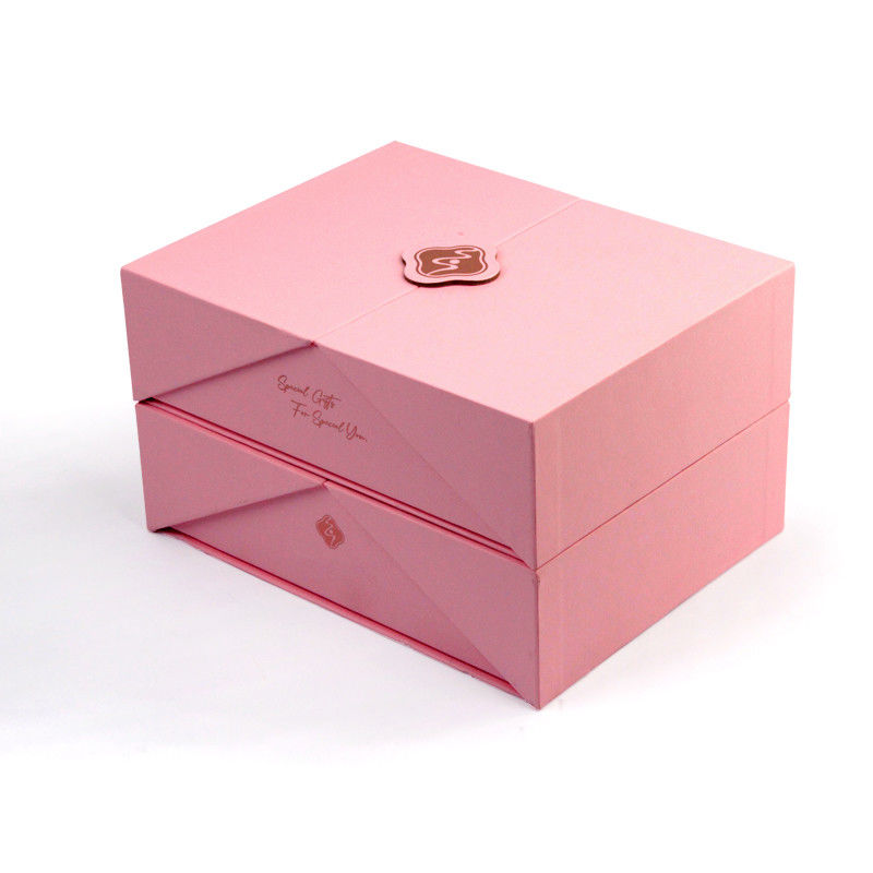 Boîte cadeau magnétique rose unique avec emballage de conception personnalisée pour les produits cosmétiques