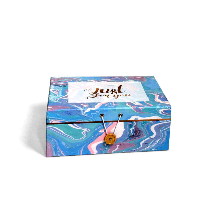 Boîte de cadeau d'emballage coloré avec couvercle magnétique et bouton crochet pour bouteille de parfum