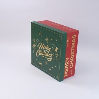 Boîte cadeau en carton rouge de luxe personnalisée avec couvercle et base pour les petites entreprises