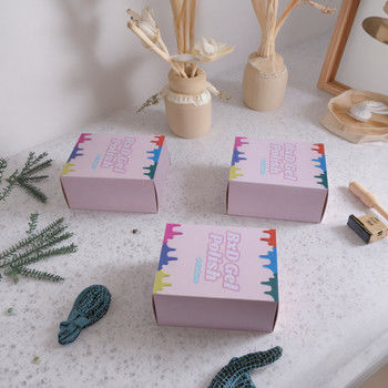 Boîte d'emballage en carton pour appareil photo portable pour enfants avec logo personnalisé de couleur violette vive