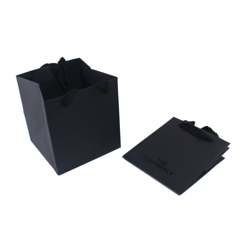 Boîte cadeau en carton noir de luxe emballage pot de miel et bougie avec insert d'éponge et sac à main