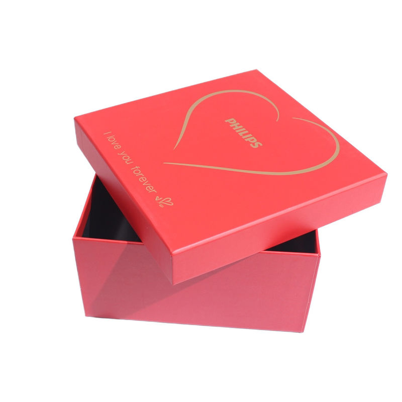Boîte cadeau de Noël en carton rouge avec couvercle et base pour le gros et le détail