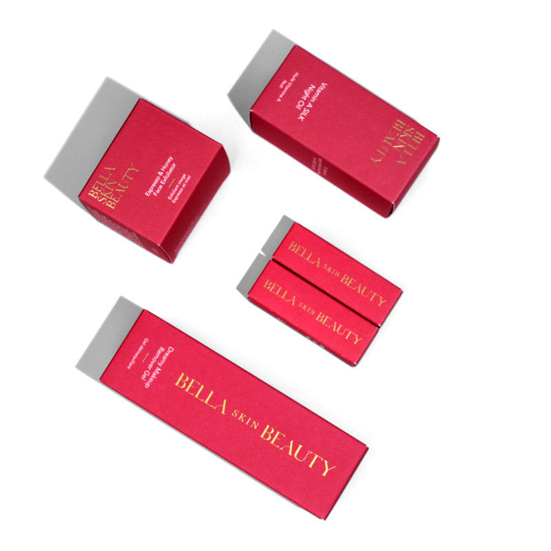 Boîte d'emballage personnalisée pour les soins de la peau Boîte cosmétique rouge