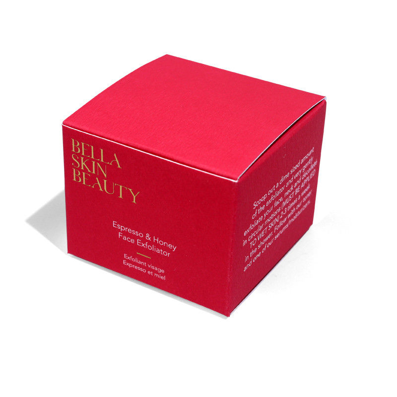 Boîte d'emballage personnalisée pour les soins de la peau Boîte cosmétique rouge