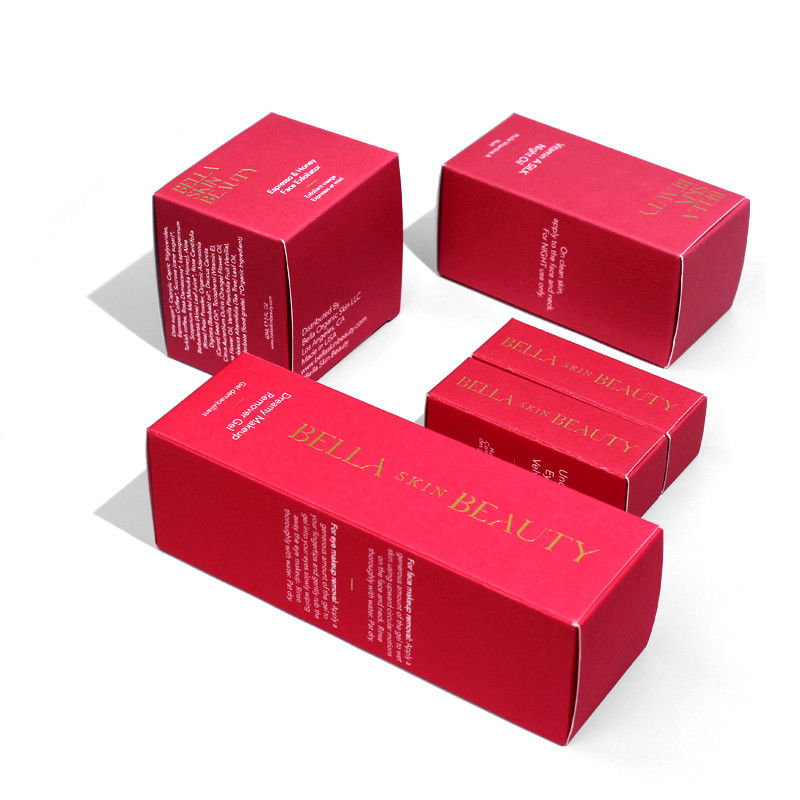 Boîte d'emballage personnalisée pour les soins de la peau Boîte cosmétique rouge