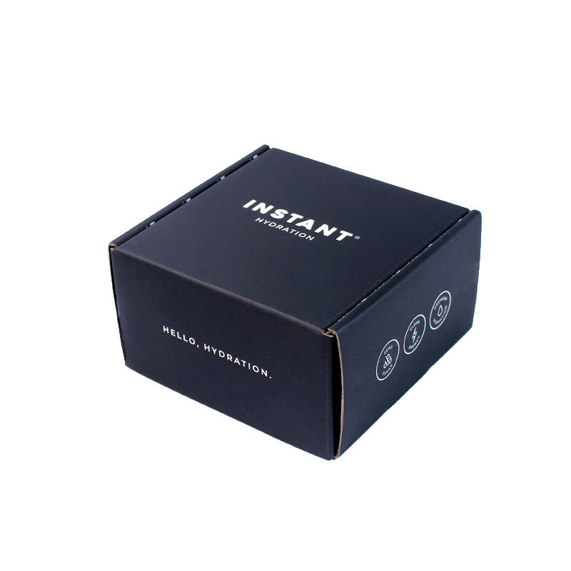 Boîte en papier noir vide personnalisée Boîtes de courrier en gros avec différentes tailles et logo Boîte cadeau
