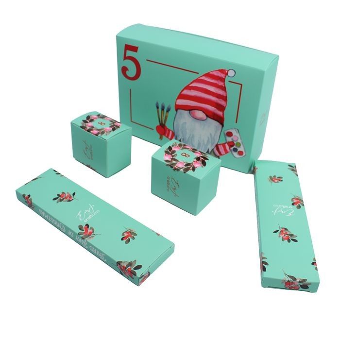 boîte en papier personnalisée
pour la boîte de calendrier d'avent de Noël