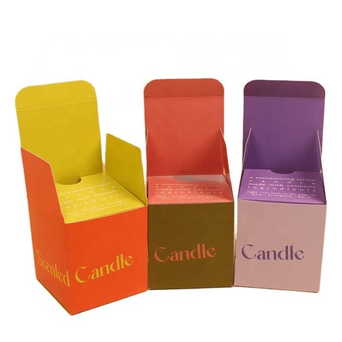 Boîte d'emballage de bougies de luxe personnalisée en gros, boîtes cadeaux pour bougies avec papier recyclé et impression de logo