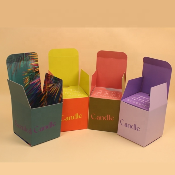 Boîte d'emballage de bougies de luxe personnalisée en gros, boîtes cadeaux pour bougies avec papier recyclé et impression de logo