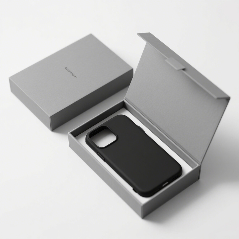 Boîte d'emballage personnalisée pour coque arrière de téléphone portable en papier kraft, boîte d'emballage pour coque de téléphone portable 21x10x6cm