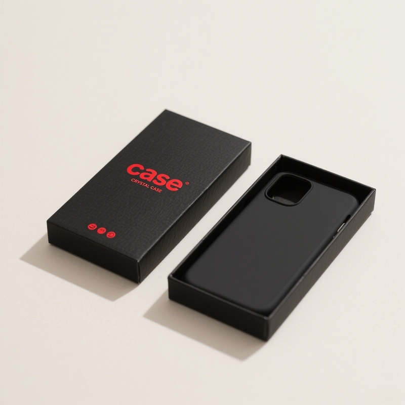 Boîte d'emballage personnalisée pour coque arrière de téléphone portable en papier kraft, boîte d'emballage pour coque de téléphone portable 21x10x6cm