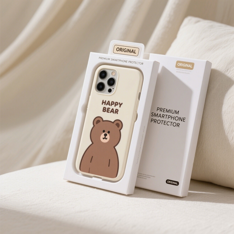 Boîte d'emballage personnalisée pour coque arrière de téléphone portable en papier kraft, boîte d'emballage pour coque de téléphone portable 21x10x6cm