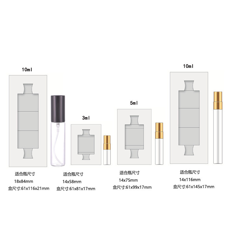 Boîte de parfum faite à la main 3 ml 2 ml 5 ml avec personnalisation de couleur double face et matériaux écologiques