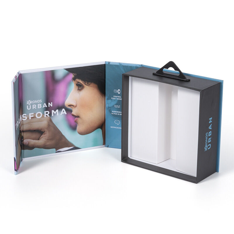 Boîte cadeau en carton recyclé de luxe avec logo personnalisé