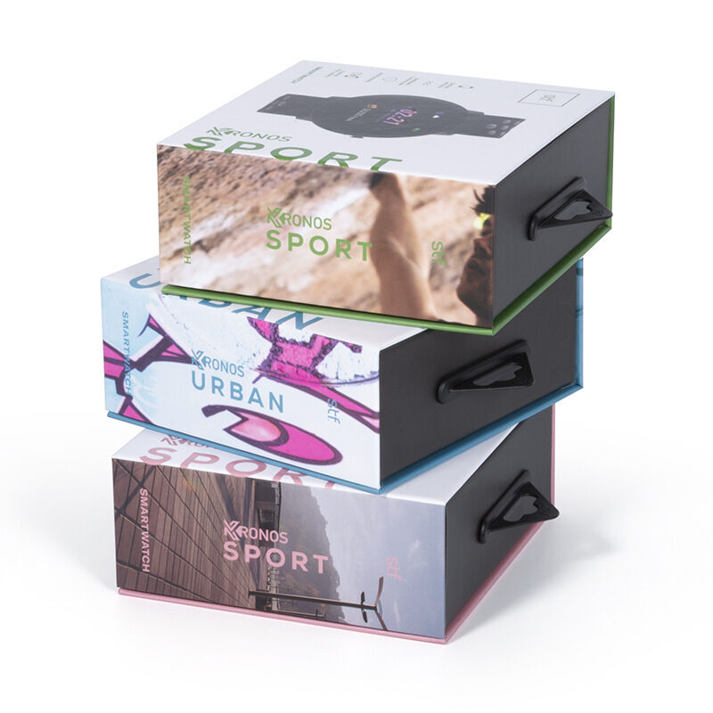 Boîte cadeau en carton recyclé de luxe avec logo personnalisé