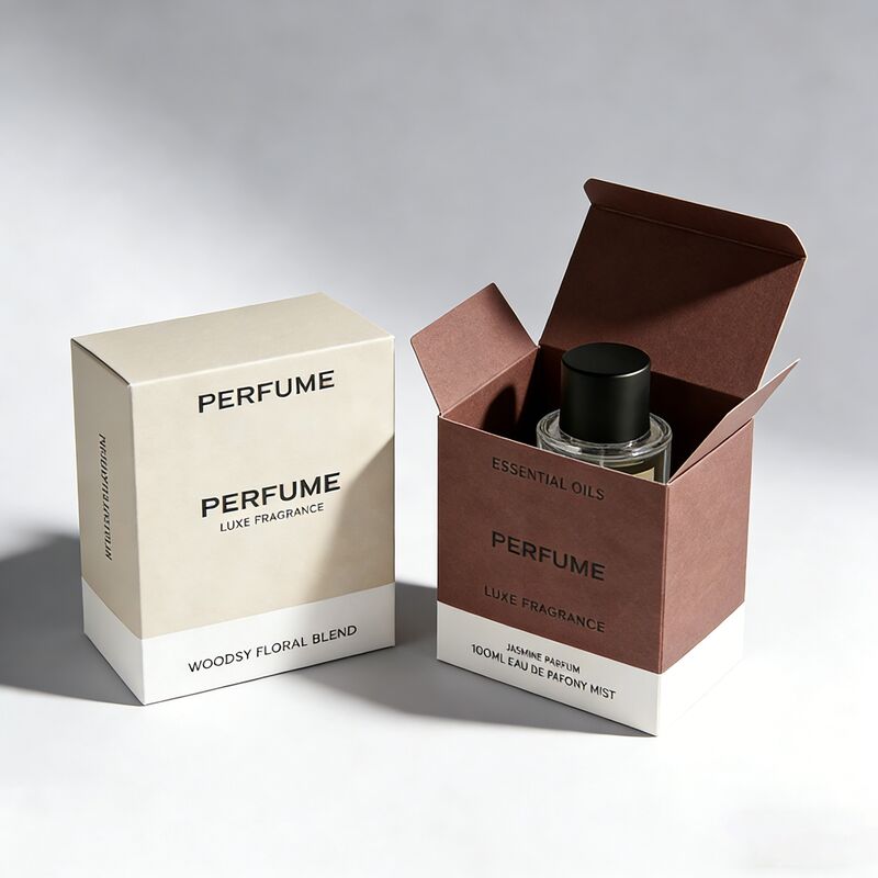 Boîte d'emballage de parfum coulissante avec impression de logo personnalisé et impression en quatre couleurs pour boîte cadeau de parfum de luxe