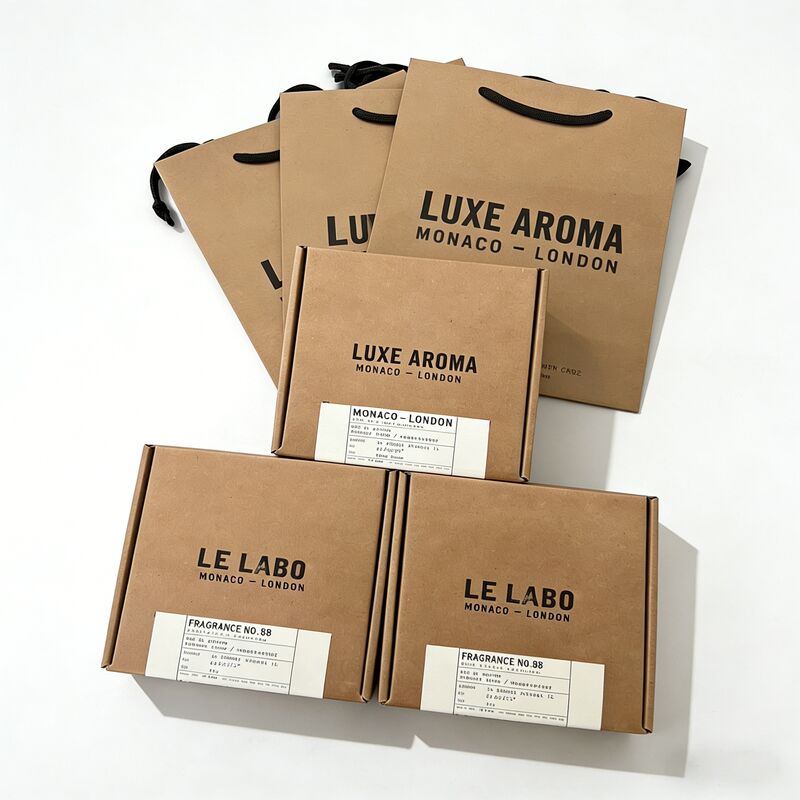 Boîte d'emballage de parfum personnalisée et écologique avec insert intérieur pour bouteille de 50 ml, vente en gros OEM