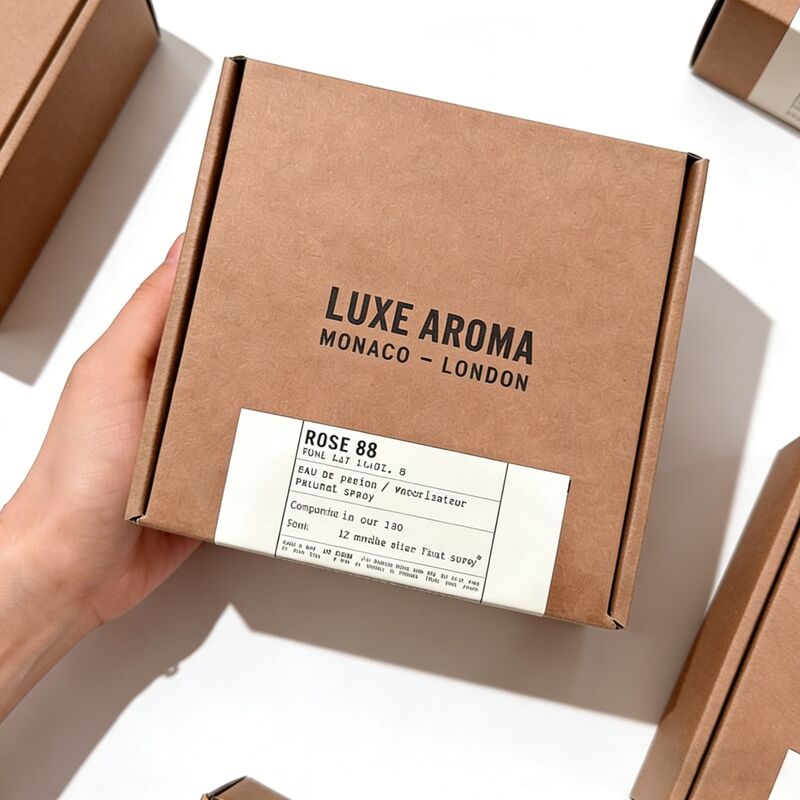 Boîte d'emballage de parfum personnalisée et écologique avec insert intérieur pour bouteille de 50 ml, vente en gros OEM